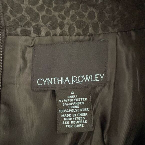 Cynthia Rowley black cheetah print mini skirt size 4 - Picture 7 of 9